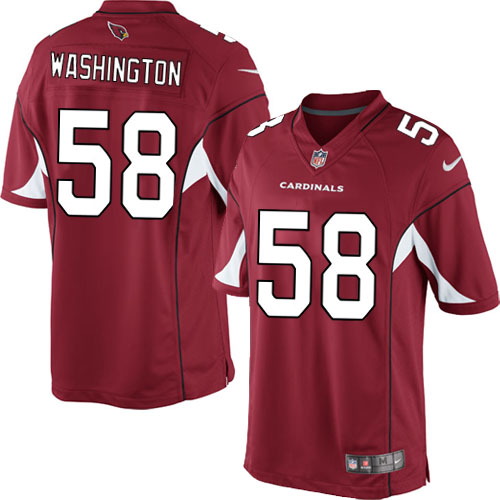 Men's Limited Daryl Washington Nike Jersey Red Home - #58 NFL Arizona Cardinals